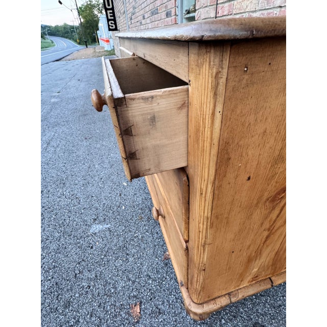 19th Century English Pine Chest of Drawers For Sale - Image 10 of 11