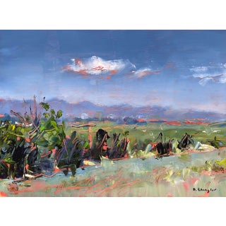 Cloud, Bow Mar, CO by David Shingler | Oil on wood Landscape with clouds and fields. For Sale