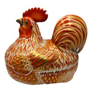 1970s Mottahedeh Large Imari Style Rooster Tureen