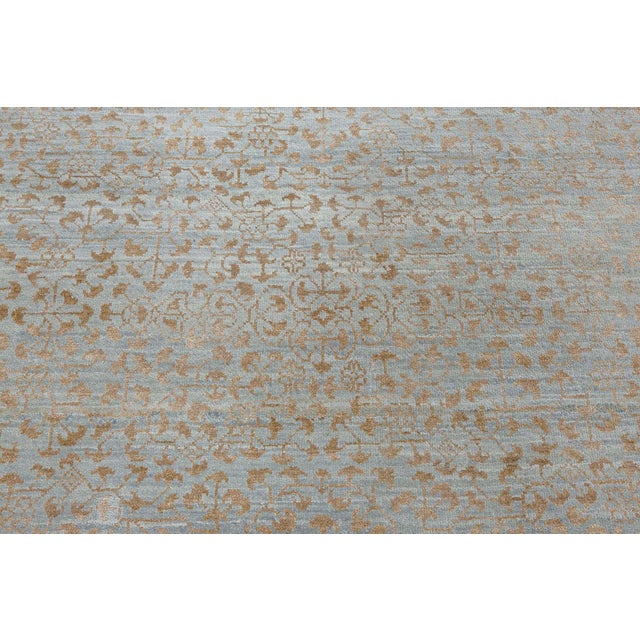 Early 21st Century Modern Traditional-Inspired Hand-Knotted Silk & Wool Runner by Doris Leslie Blau For Sale - Image 5 of 9