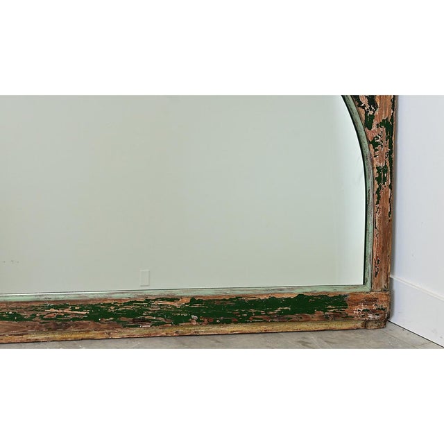 Brown French 19th Century Window Transom Mirror For Sale - Image 8 of 11