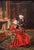 French 19th Century French Clerical Genre Oil Painting Signed M. Valle For Sale - Image 3 of 9