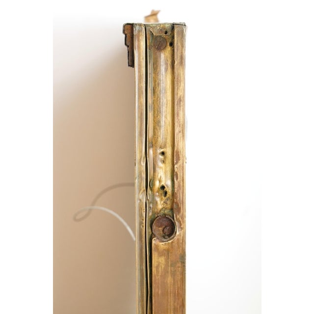Brass Toy Building Muntz Metal Window Frame Mirror 43.875 X 47.25 In. For Sale - Image 8 of 9