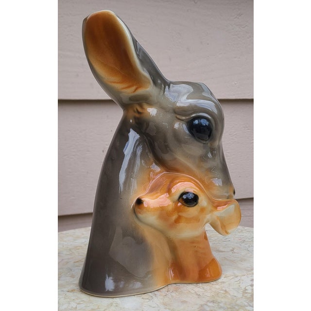 Vintage Royal Copely Doe and Fawn Figural Vase For Sale - Image 12 of 13