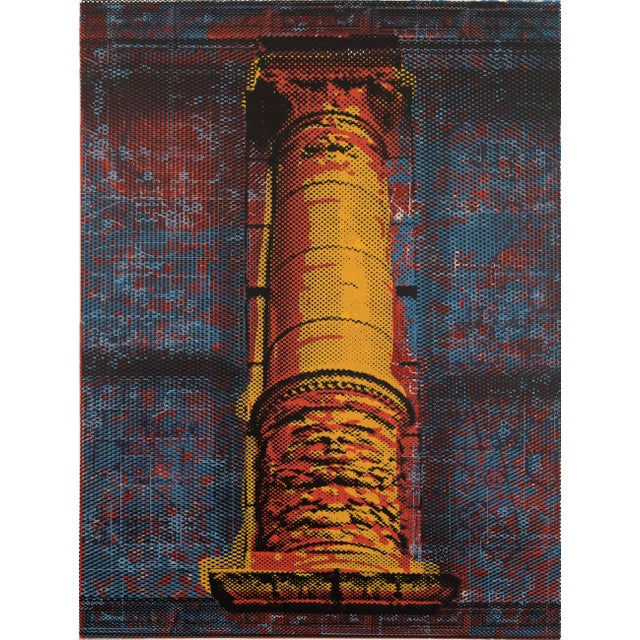 Judith Lipnik Perlow Column Series VIII 2003 Signed Serigraph in Colors on Paper For Sale - Image 4 of 4
