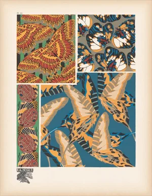 Papillons (Butterflies) Plate 19 Giclee Reproducion Art Print by Emile Allian Séguy