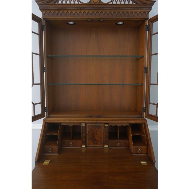 EJ Victor Ej Victor Inlaid Mahogany Secretary Desk Bookcase For Sale - Image 4 of 18