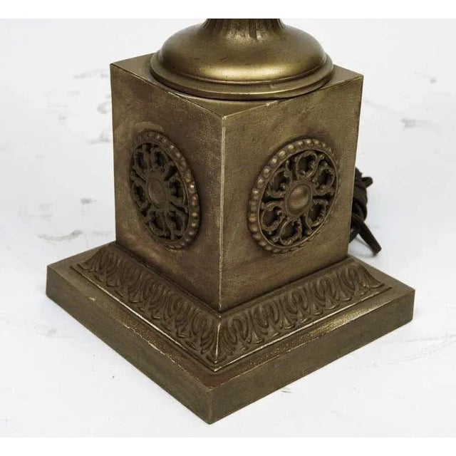 Metal Greek Period Bronze Urn Shaped Table Lamp For Sale - Image 7 of 10