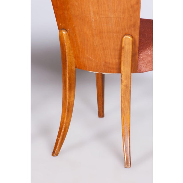 Art Deco Beech Dining Chairs by Jindřich Halabala for Up Závody, Czechia, 1940s, Set of 4 For Sale - Image 10 of 11