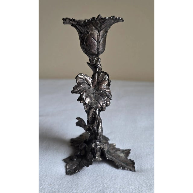 1990s Vintage 1998 Arthur Court Grapevine Candle Holder For Sale - Image 5 of 10