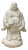 White Happy Laughing Buddha Holding Fan Deity Porcelain Figure For Sale