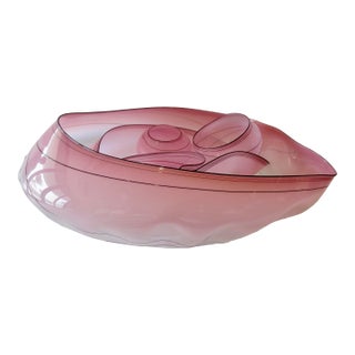 Late 1970's Signed Dale Chihuly Blown "Glass Basket," Series Ensemble Sculptural Set of 8-Pieces For Sale