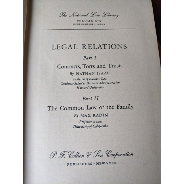 Paper 1939 National Law Library Vintage Legal Books by p.f. Collier – Set of 2 For Sale - Image 7 of 15