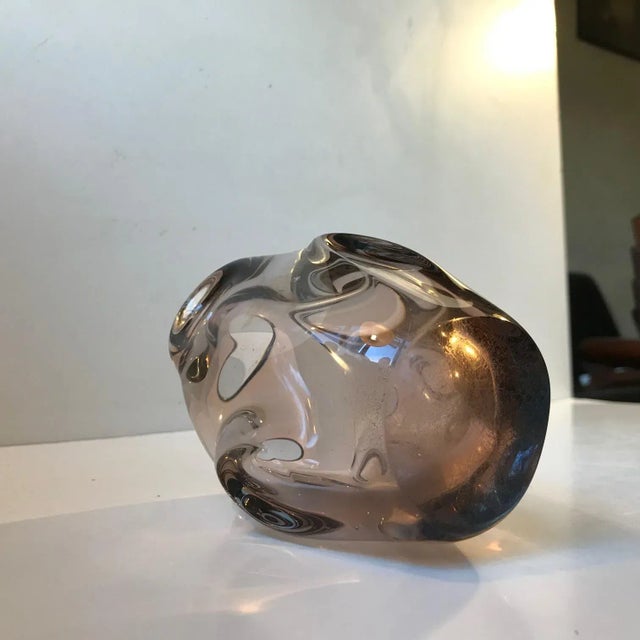 1950s Mid-Century Freeform Glass Vase by Jan Beránek for Škrdlovice, 1950s For Sale - Image 5 of 9