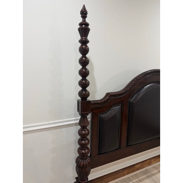 Wood Attributed to Lane Home Furniture National Geographic Collection King Size Bed For Sale - Image 7 of 12