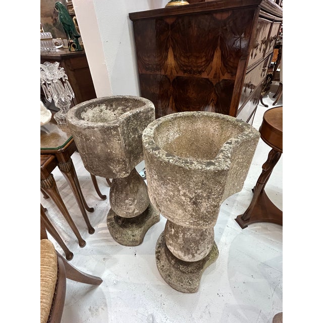 Pair of French Concrete Jardinieres For Sale - Image 4 of 6
