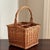 Vintage French-Style Four Bottle Wicker Wine Caddy For Sale - Image 4 of 17