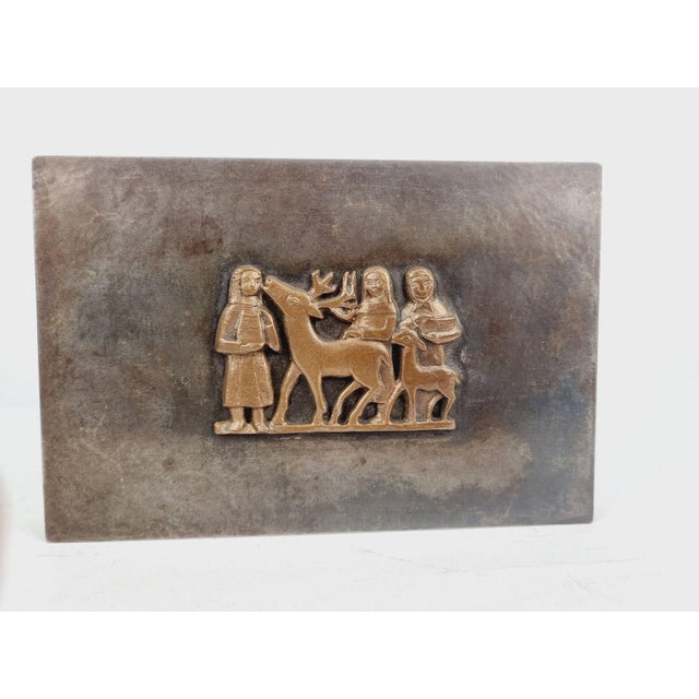 A superb and highly collectible Hungarian Art Deco metal decorative box from the 1930s, crafted by the renowned modernist...