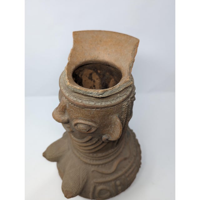 Rare Terracotta Yoruba Tribe Osun Shrine Jar (C. 1910s-1940s) For Sale - Image 10 of 13