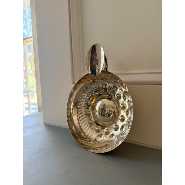 Vintage Oversized French Silver Plate Sommelier Tastevin Cup For Sale - Image 9 of 11