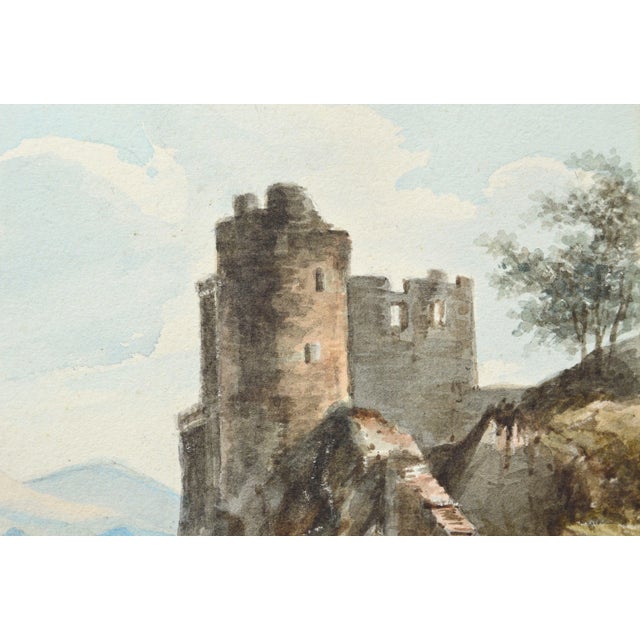 Impressionist Impressionist Pen and Ink Illustration Castle Ruins Landscape John Varley Jr For Sale - Image 3 of 7
