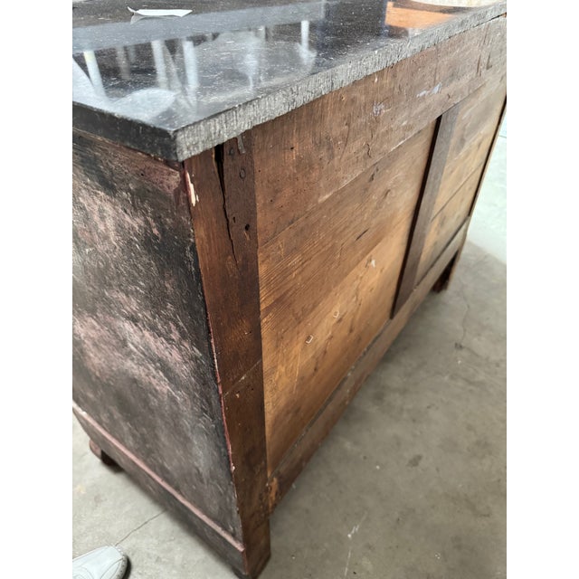 Wood Vintage Hand Painted Blush Pink Chest For Sale - Image 7 of 18