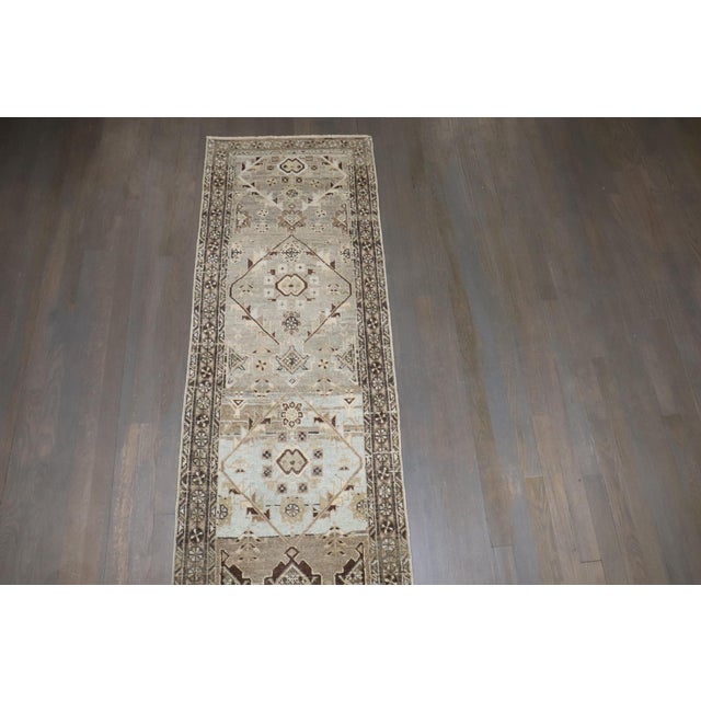 Zabihi Collection Narrow Antique Persian Malayer Runner - 1'11" x 8'9" For Sale - Image 4 of 9
