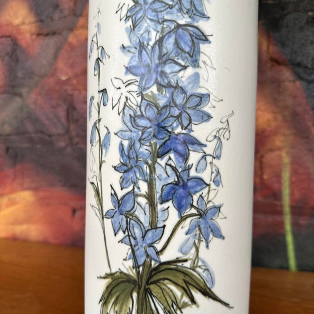 Royal Copenhagan Royal Copenhagen Hand Painted Floral Table Lamp For Sale - Image 4 of 12