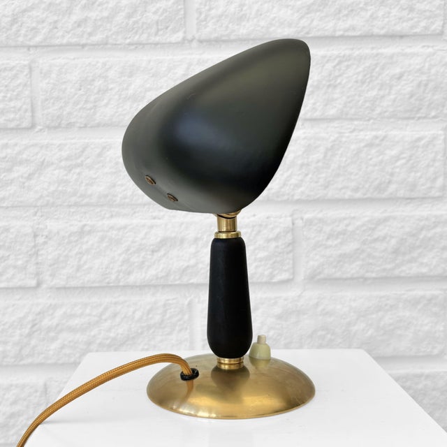 Black Modernist Table Lamp 31866 by Bertil Brisborg for Nordiska Kompaniet, Sweden, 1940s For Sale - Image 8 of 14
