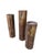 Metal 1960s Brutalist Torched Cut Copper Metal Pillar Candle Holders-Set of 3 For Sale - Image 7 of 12