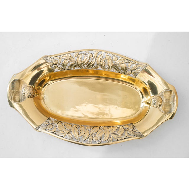 Early 20th Century Jugendstil Brass Fruit Bowl from WMF, 1908 For Sale - Image 5 of 9