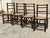 Mid-Century Modern Turned Wood Spool Chairs attributed to Charles Dudouyt, 1940s, Set of 4 For Sale - Image 3 of 11