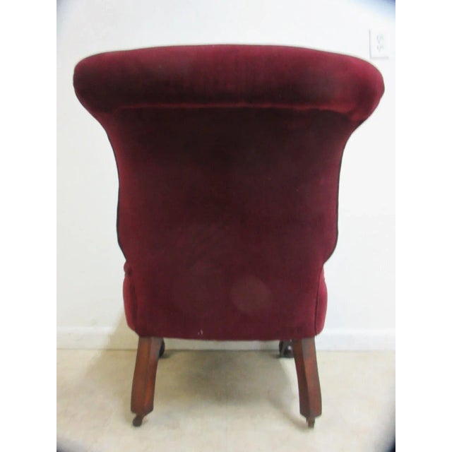 1940s Vintage Chippendale Ball & Claw Mohair Club Chair For Sale - Image 5 of 9