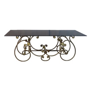 Wrought Iron Serving Table For Sale