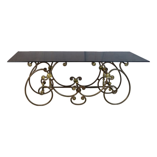 Wrought Iron Serving Table For Sale