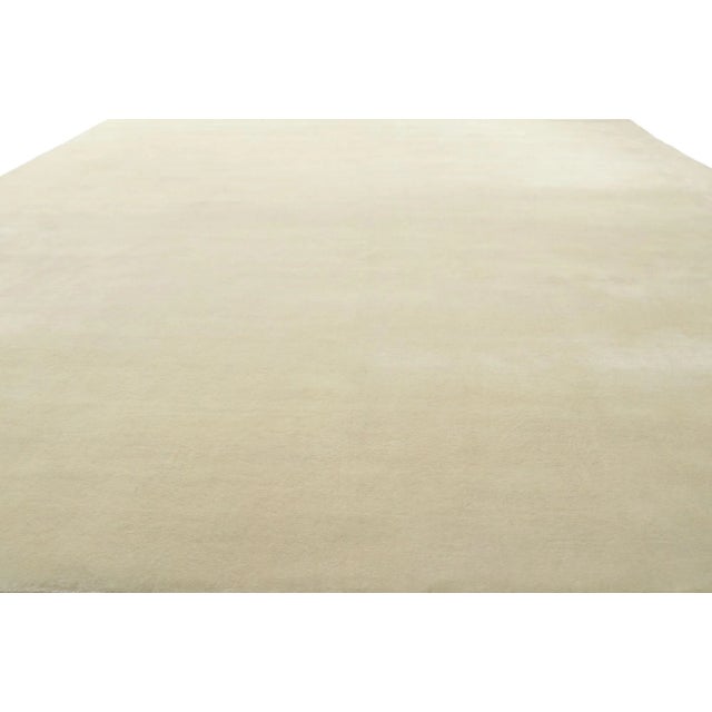 Ivory Area Rug With Minimalist Style - 09'11 X 12'11 For Sale - Image 4 of 9