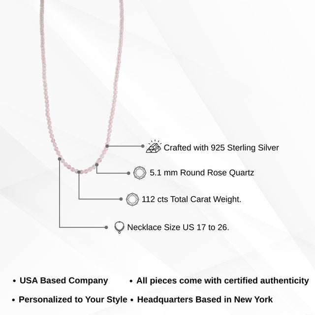 Art Deco Style Faceted 112 Ct Pink Rose Quartz Beaded Opera Length Necklace, 26" For Sale - Image 10 of 14