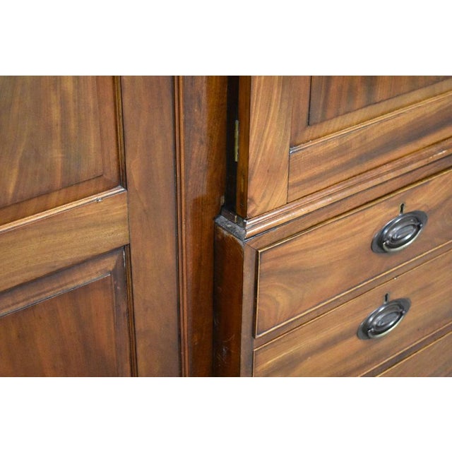 19th Century Mahogany Four-Door Breakfront Wardrobe, 1860s For Sale - Image 11 of 16