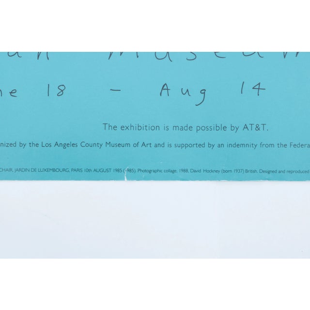 1988 David Hockney a Retrospective Exhibition Poster For Sale In Madison - Image 6 of 7