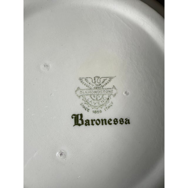 Rare Diamondstone Laveno "Baronessa" Italian Ceramic Teapot / Richard Ginori / Diamondstone Baronessa Teapot For Sale In Boston - Image 6 of 7