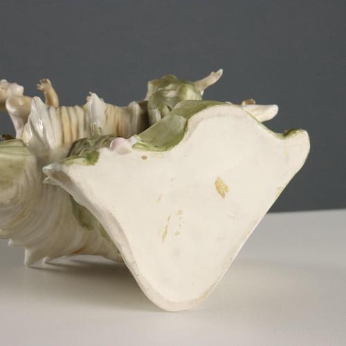 Art Nouveau Porcelain Shell Vase For Sale - Image 10 of 11