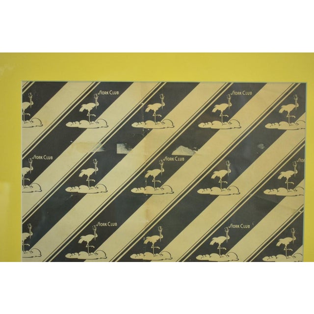 Sheet Sz: 19"H x 12"W Frame Sz: 24"H x 17"W w/ yellow matte & red lacquer frame Stork Club was a nightclub in Manhattan,...