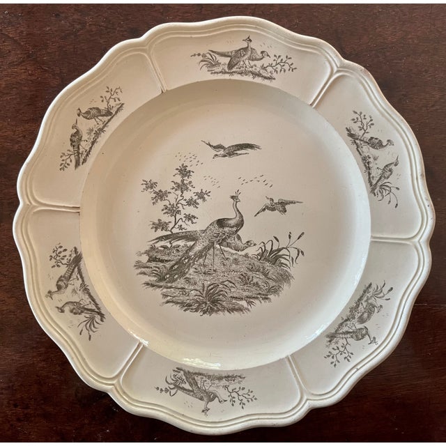 Antique 18th Century George III Leeds Exotic Birds Black Transfer Creamware Plate Circa 1770 For Sale - Image 13 of 13