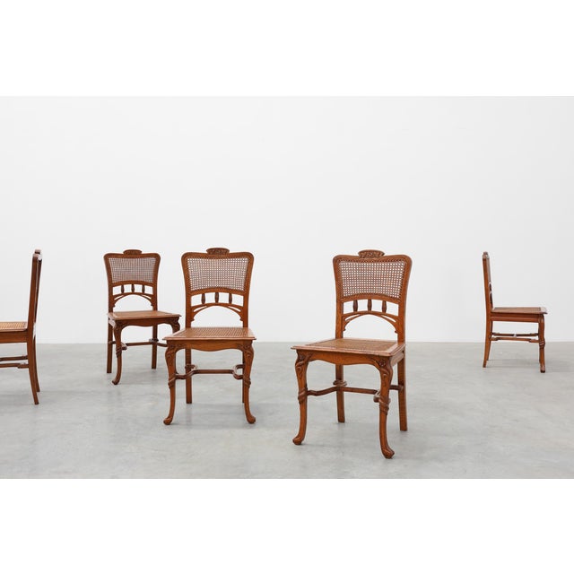 Art Nouveau Dining Chairs in the style of Victor Horta, Belgium, 1910s, Set of 6 For Sale - Image 14 of 18