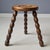 Brown Vintage French Bobbin Stools, 1960s, Set of 2 For Sale - Image 8 of 10