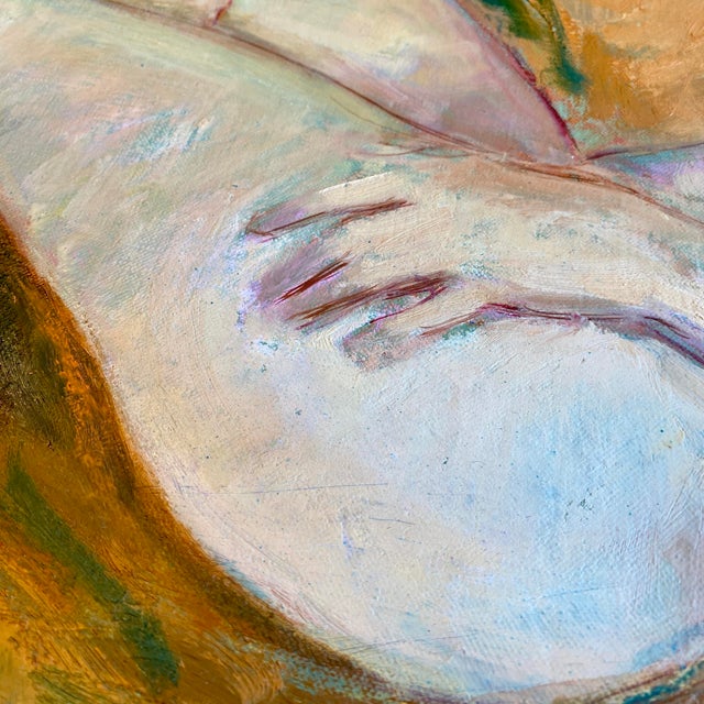 Jan De Ruth "Study of a Nude Girl" Framed Oil Painting Signed For Sale In Cincinnati - Image 6 of 10