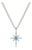 Swiss Blue Topaz Star Pendant, Northern Star Celestial Pendant For Sale