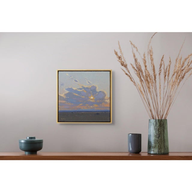 Early 21st Century Colorado Sunset by Michael Magrin | Oil on linen mounted on panel of a sunset over a landscape For Sale - Image 5 of 5