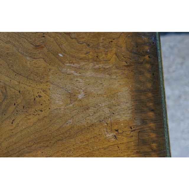 Mid Century French Louis XVI Style Crotch Walnut Nesting Tables Set of Three For Sale - Image 17 of 18