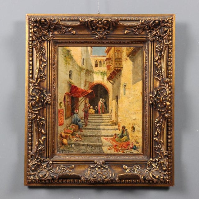 Unknown, The Sale of Fruit, Oil on Canvas, Framed For Sale - Image 13 of 13